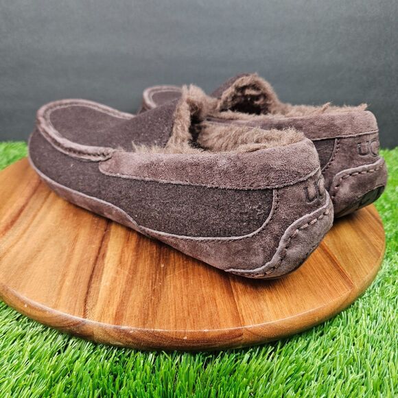 UGG Ascot Mens Size 10 Brown Casual Comfort Slip On Sheepskin Shoes Slippers main image 9
